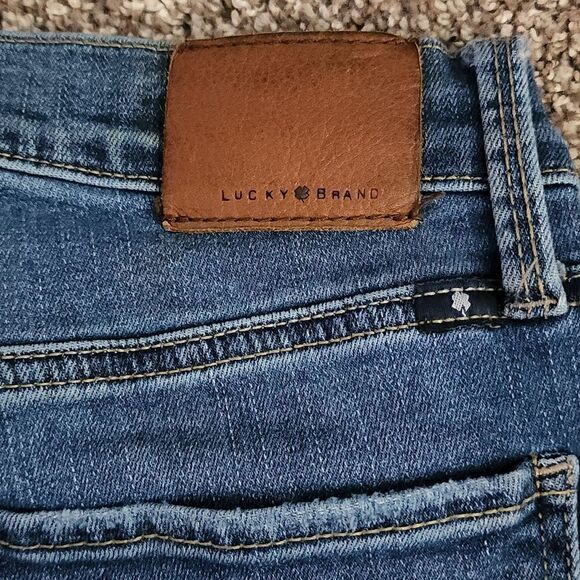 𝅺lucky Brand Brooke Mid Rise Legging medium rinse 6 / 28 distressed - Picture 9 of 14